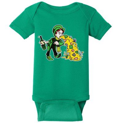 Leprechaun Puking St. Patrick's Day Drinking Baby Bodysuit