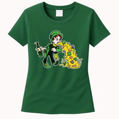 Leprechaun Puking St. Patrick's Day Drinking Womens T-Shirt