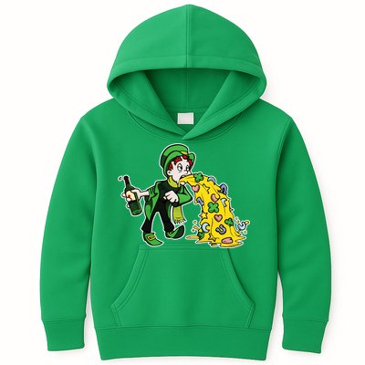 Leprechaun Puking St. Patrick's Day Drinking Kids Hoodie