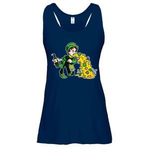 Leprechaun Puking St. Patrick's Day Drinking Ladies Essential Flowy Tank