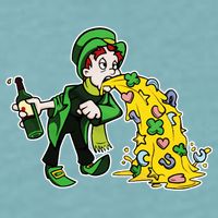 Leprechaun Puking St. Patrick's Day Drinking Sueded Cloud Jersey T-Shirt