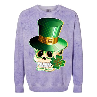 Leprechaun Sugar Irish Skull Colorblast Crewneck Sweatshirt