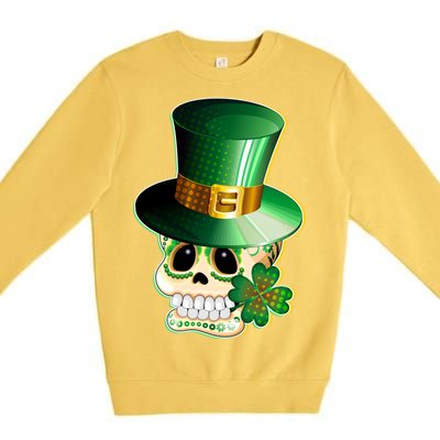 Leprechaun Sugar Irish Skull Premium Crewneck Sweatshirt