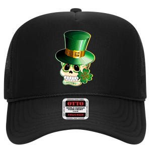 Leprechaun Sugar Irish Skull High Crown Mesh Back Trucker Hat