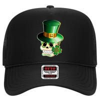 Leprechaun Sugar Irish Skull High Crown Mesh Back Trucker Hat