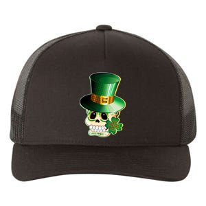 Leprechaun Sugar Irish Skull Yupoong Adult 5-Panel Trucker Hat