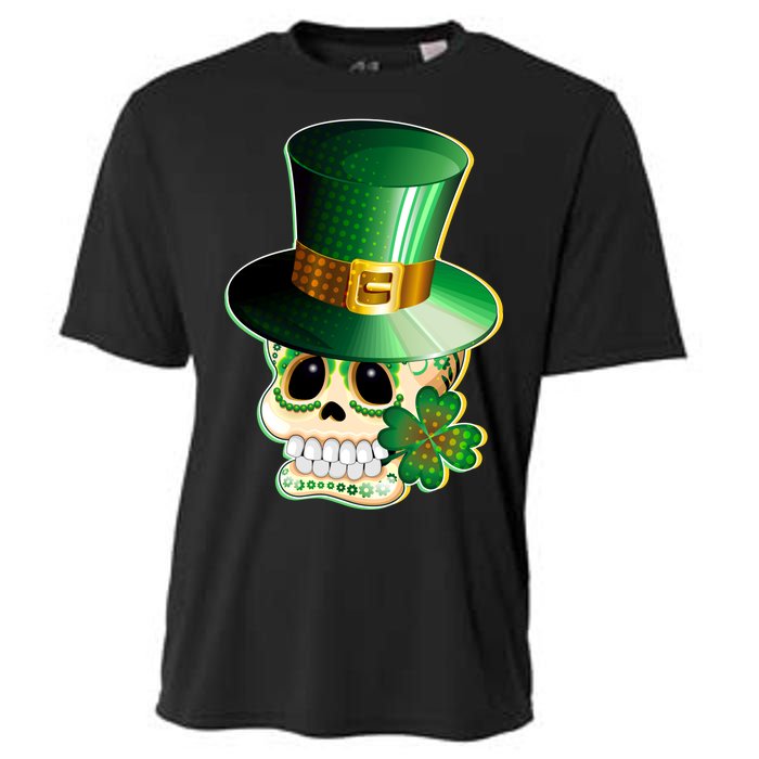 Leprechaun Sugar Irish Skull Cooling Performance Crew T-Shirt