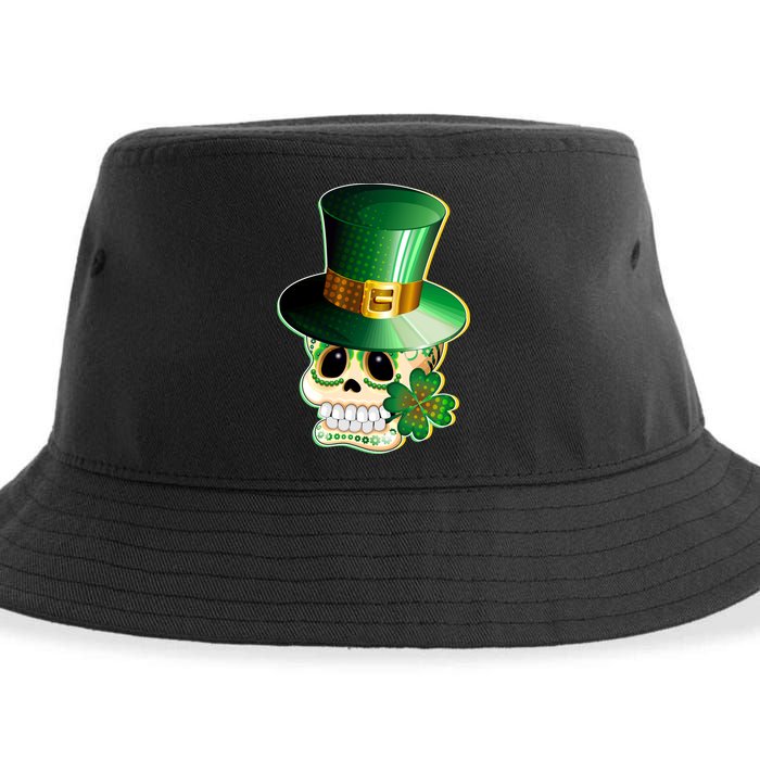 Leprechaun Sugar Irish Skull Sustainable Bucket Hat