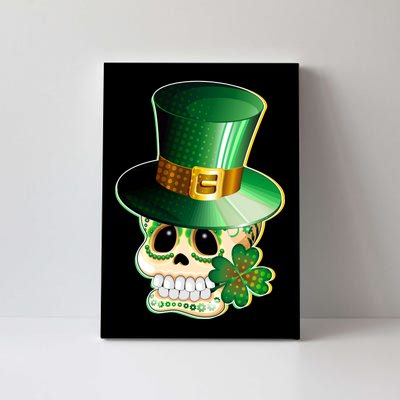 Leprechaun Sugar Irish Skull Canvas