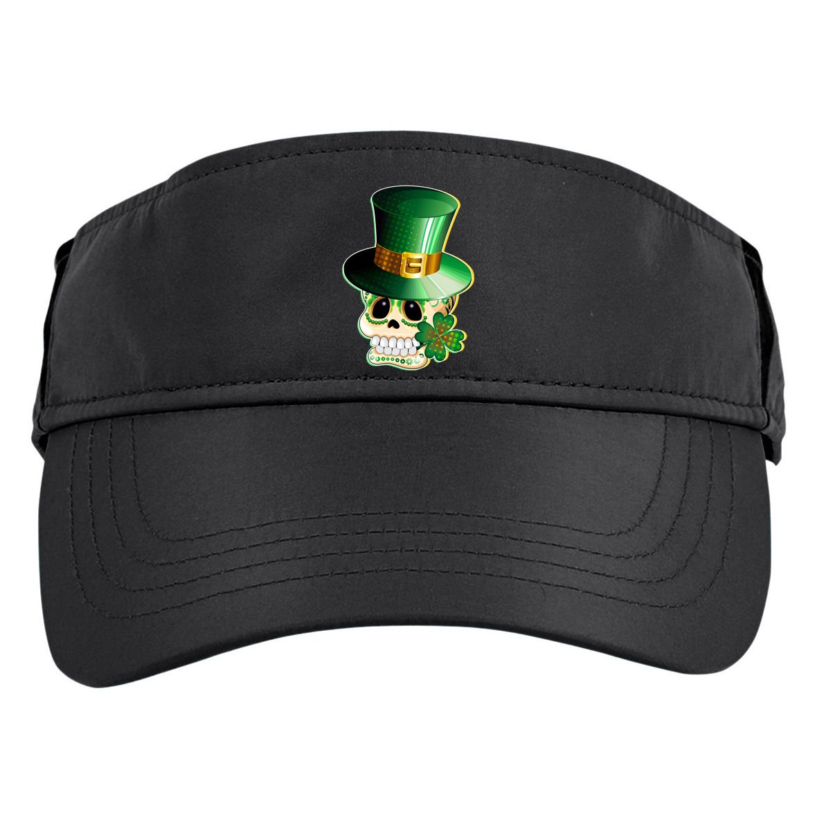 Leprechaun Sugar Irish Skull Adult Drive Performance Visor