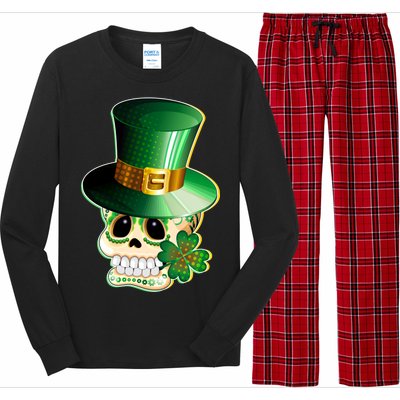 Leprechaun Sugar Irish Skull Long Sleeve Pajama Set