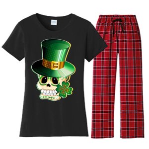 Leprechaun Sugar Irish Skull Women's Flannel Pajama Set