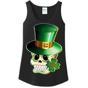 Leprechaun Sugar Irish Skull Ladies Essential Tank