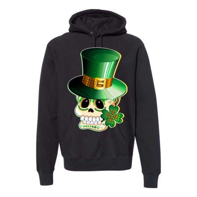 Leprechaun Sugar Irish Skull Premium Hoodie