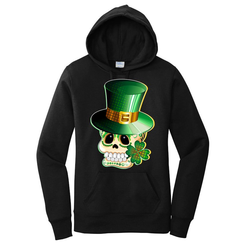 Leprechaun Sugar Irish Skull Women's Pullover Hoodie