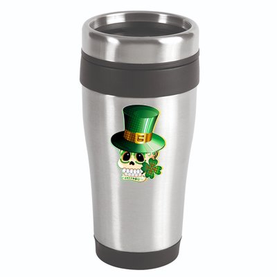 Leprechaun Sugar Irish Skull 16oz Travel Tumbler