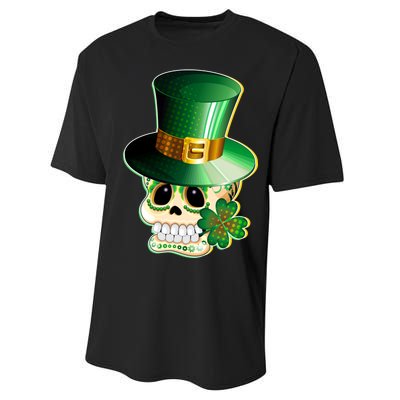 Leprechaun Sugar Irish Skull Performance Sprint T-Shirt