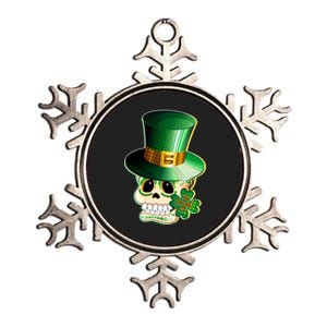 Leprechaun Sugar Irish Skull Metallic Star Ornament