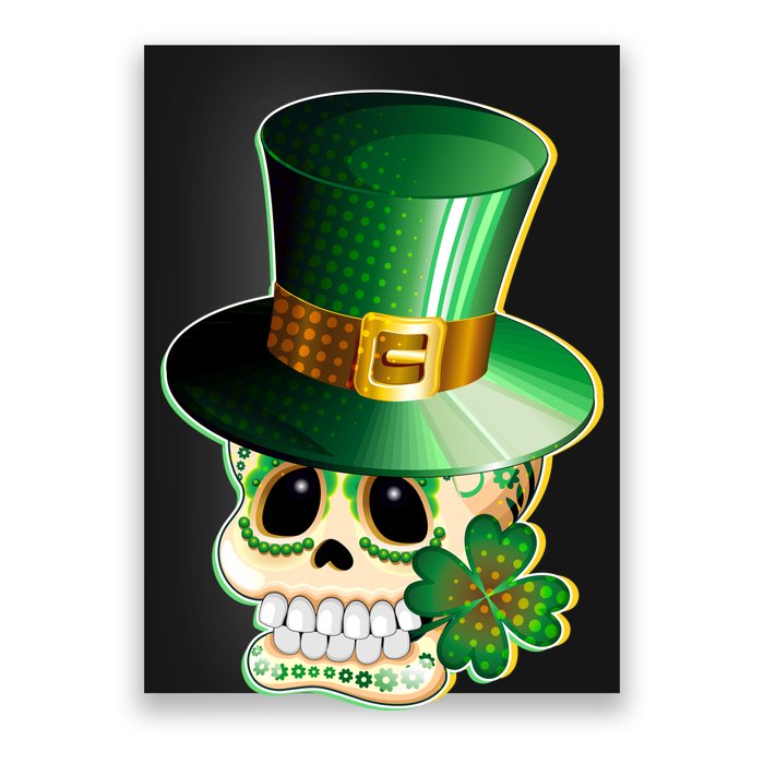 Leprechaun Sugar Irish Skull Poster