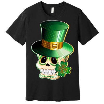 Leprechaun Sugar Irish Skull Premium T-Shirt