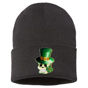 Leprechaun Sugar Irish Skull Sustainable Knit Beanie