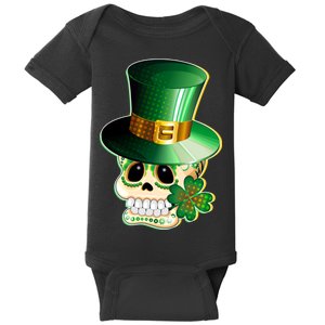 Leprechaun Sugar Irish Skull Baby Bodysuit