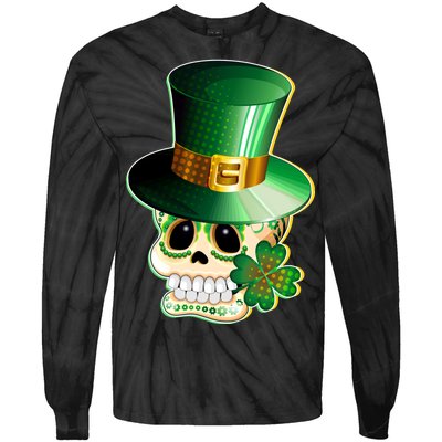 Leprechaun Sugar Irish Skull Tie-Dye Long Sleeve Shirt