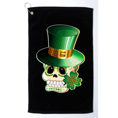 Leprechaun Sugar Irish Skull Golf Towel