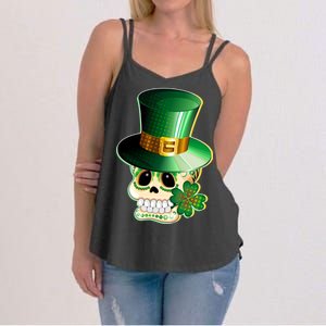 Leprechaun Sugar Irish Skull Women's Strappy Tank