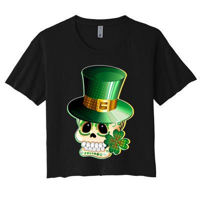 Leprechaun Sugar Irish Skull Crop Top