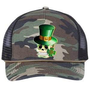 Leprechaun Sugar Irish Skull Retro Rope Trucker Hat Cap