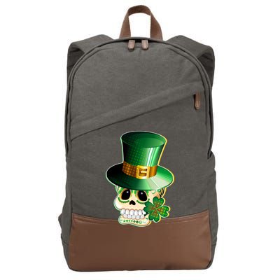 Leprechaun Sugar Irish Skull Cotton Canvas Backpack