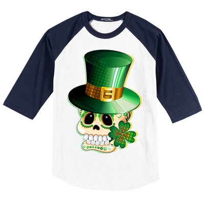 Leprechaun Sugar Irish Skull Baseball Sleeve Shirt