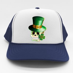 Leprechaun Sugar Irish Skull Trucker Hat