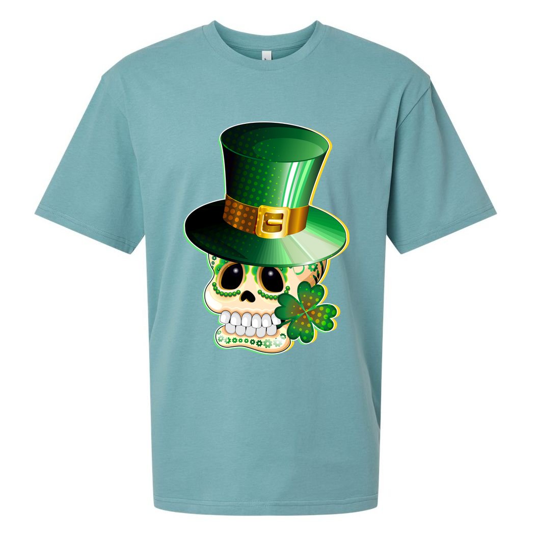 Leprechaun Sugar Irish Skull Sueded Cloud Jersey T-Shirt