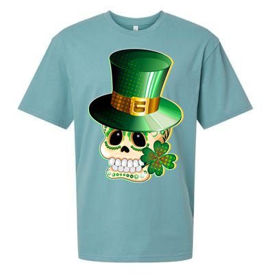 Leprechaun Sugar Irish Skull Sueded Cloud Jersey T-Shirt