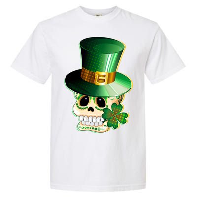 Leprechaun Sugar Irish Skull Garment-Dyed Heavyweight T-Shirt