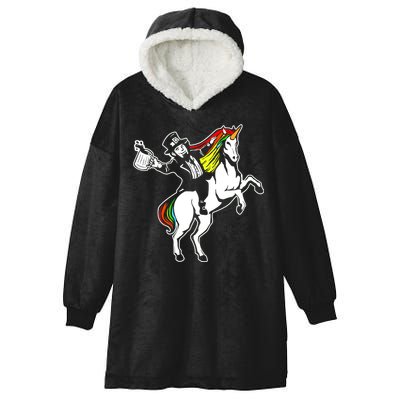 Leprechaun Unicorn St. Patrick's Day Hooded Wearable Blanket