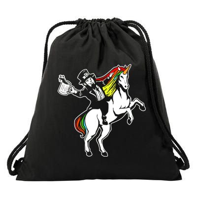 Leprechaun Unicorn St. Patrick's Day Drawstring Bag