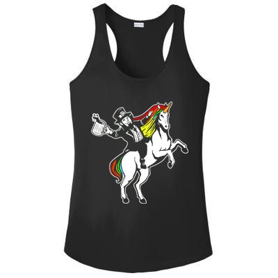 Leprechaun Unicorn St. Patrick's Day Ladies PosiCharge Competitor Racerback Tank