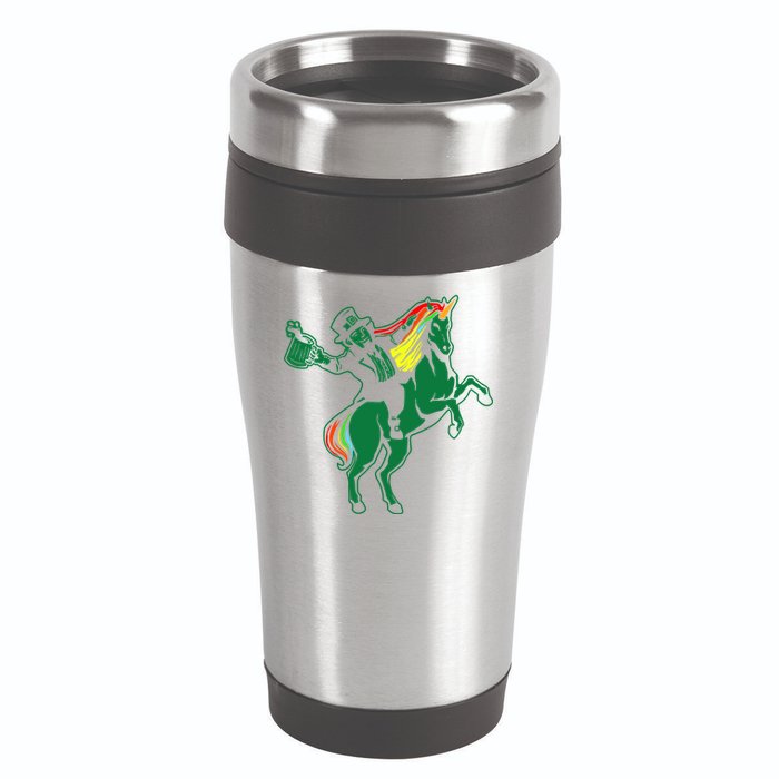 Leprechaun Unicorn St. Patrick's Day 16oz Travel Tumbler