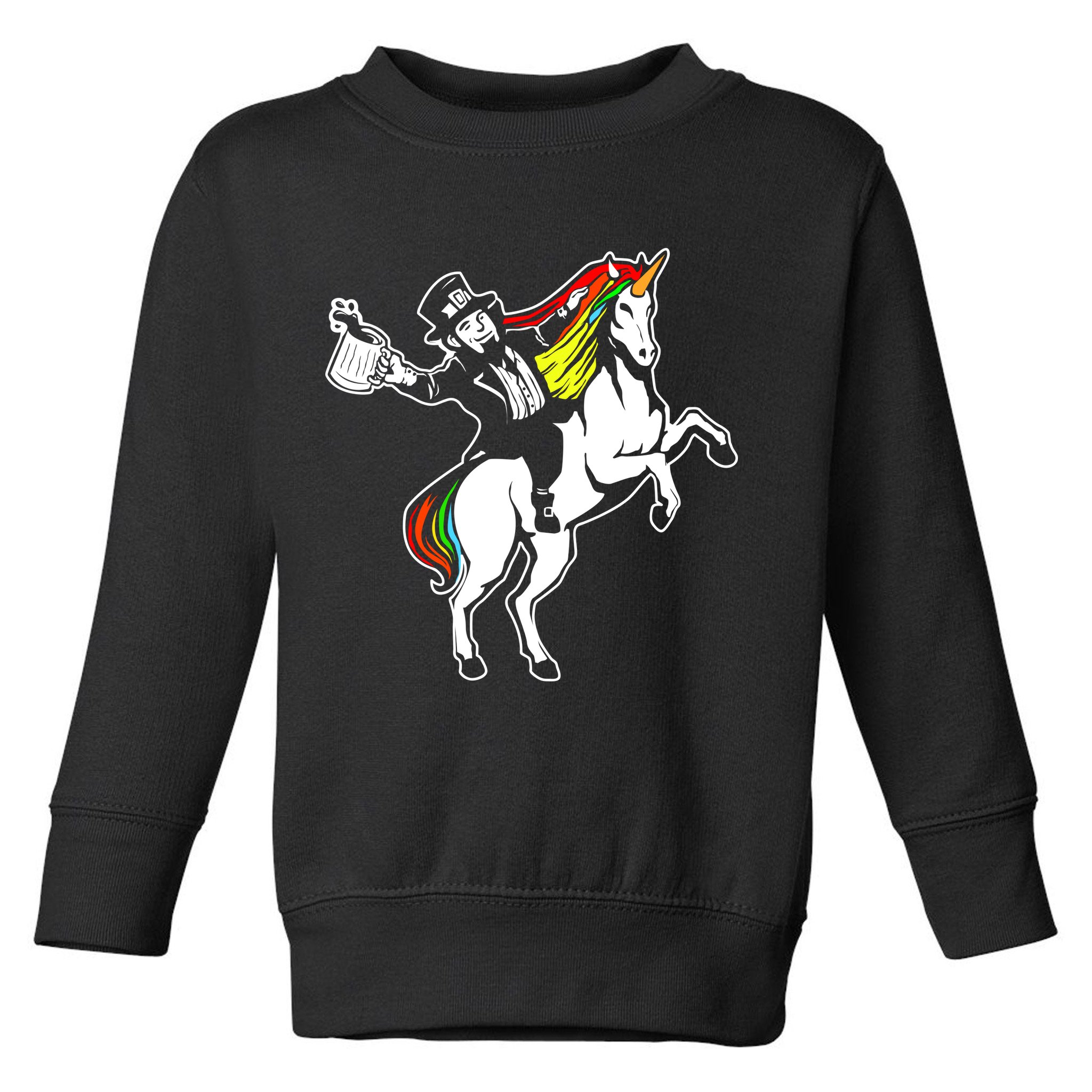 Leprechaun Unicorn St. Patrick's Day Toddler Sweatshirt