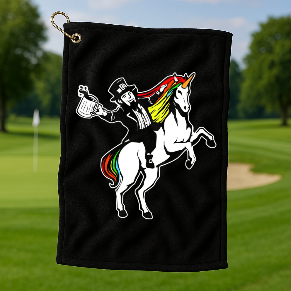 Leprechaun Unicorn St. Patrick's Day Golf Towel