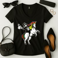 Leprechaun Unicorn St. Patrick's Day Women's V-Neck T-Shirt