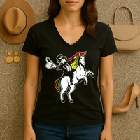 Leprechaun Unicorn St. Patrick's Day Women's V-Neck T-Shirt