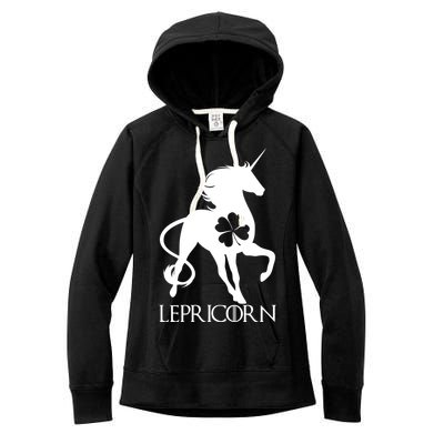 Lepricorn Leprechaun Unicorn St. Patrick's Day Women's Fleece Hoodie