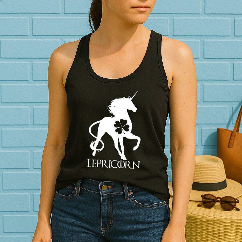 Lepricorn Leprechaun Unicorn St. Patrick's Day Womens Tank Top