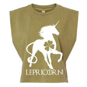 Lepricorn Leprechaun Unicorn St. Patrick's Day Garment-Dyed Women's Muscle Tee