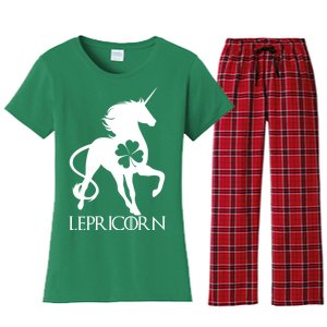 Lepricorn Leprechaun Unicorn St. Patrick's Day Women's Flannel Pajama Set