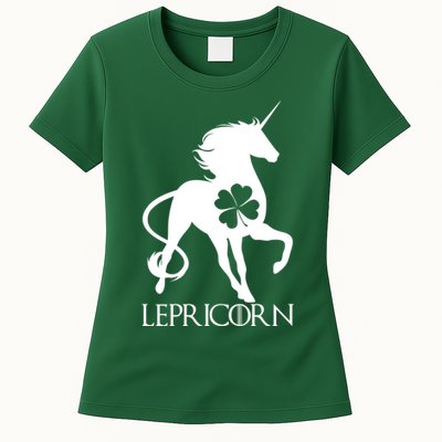Lepricorn Leprechaun Unicorn St. Patrick's Day Womens T-Shirt